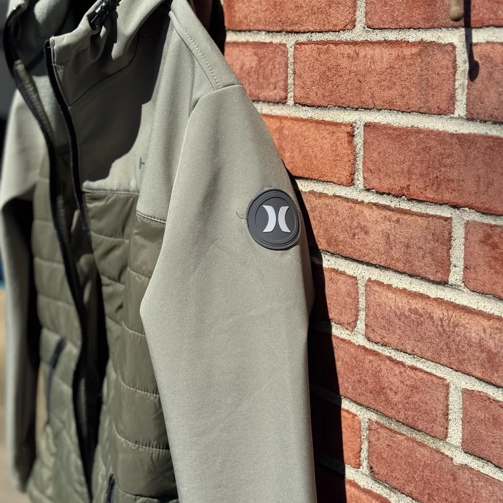 Hurley Green and Gray Hooded Jacket - Picture 5 of 16